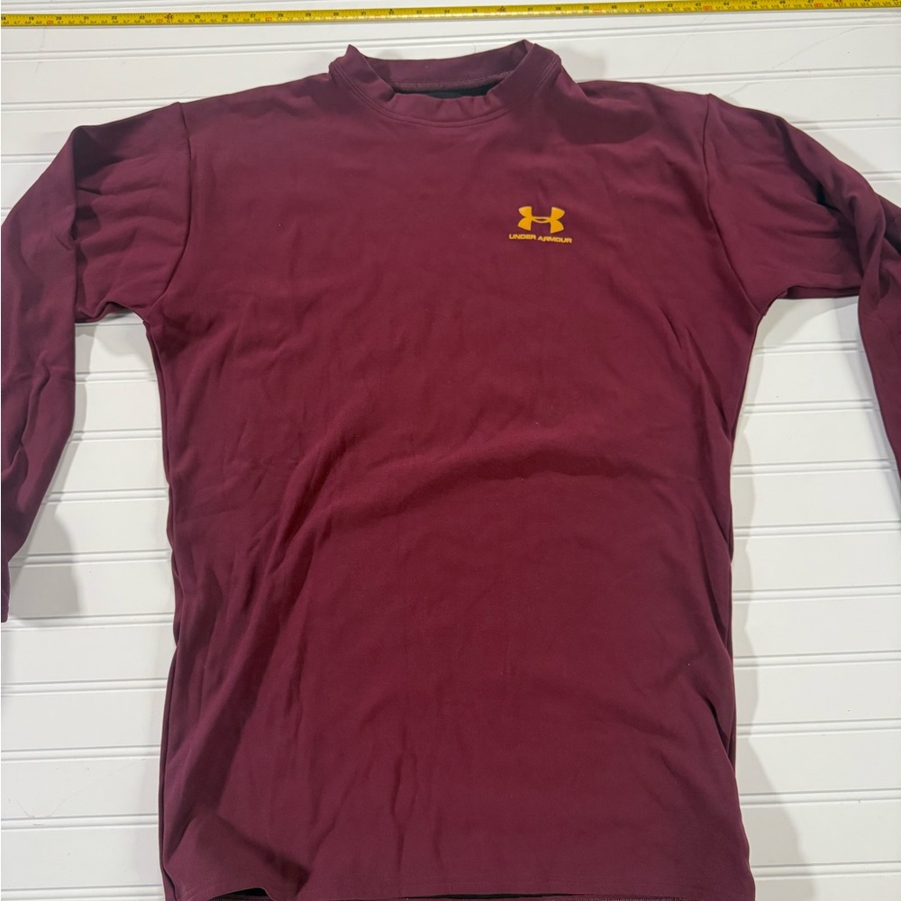 Under Armour Men's Burgundy Long Sleeve Tee